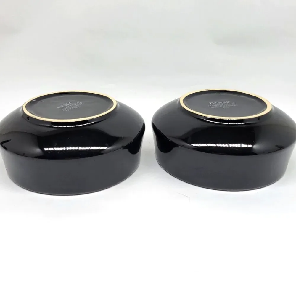 DANSK Kobenstyle Black  Soup Cereal All Purpose Bowls 5 1/2